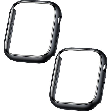 Lot de 2 coque polycarbonate, verre trempé intégré, ultra-fine, antichoc, compatible Apple Watch Series 9 8 7 45mm (1/5)