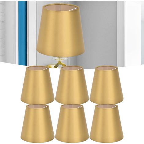 Abat-jour en tissu, style minimaliste européen, compatible avec les lampes à pince, les lampadaires, les lampes de table, les suspensions et les appliques murales, doré PX153 (1/5)