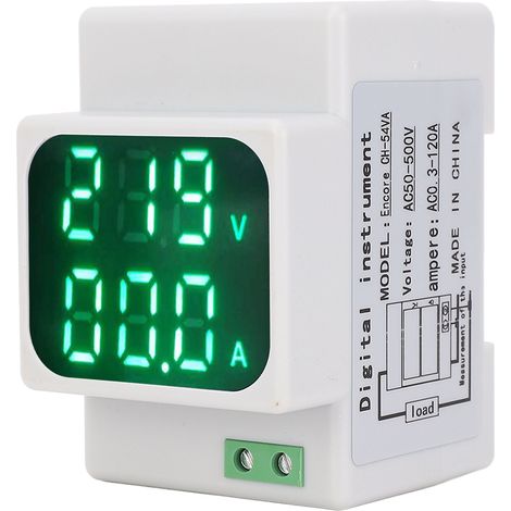 Compteur combiné numérique de tension et de courant alternatif 0,3-120 A, écran LED HD de 0,56 pouces, compteur d'énergie multifonction (1/5)