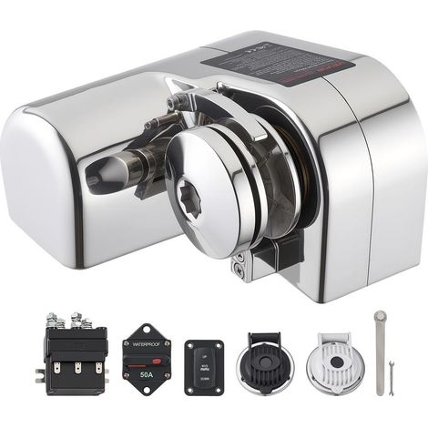 Guindeau Électrique Bateau VEVOR 12V 600W Treuil Ancre Inox 316 Bateaux 7-9 m Traction Max 260 kg Chute Libre Chaîne Corde (1/5)