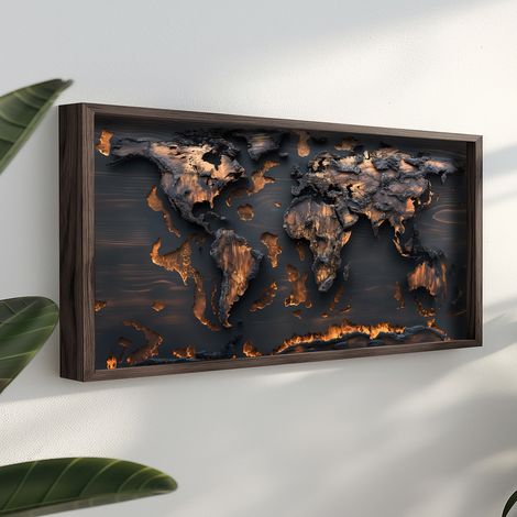 Quadro da parete in MDF con cornice Painting Multicolore (1/4)