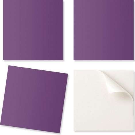 Baldosas de vinilo estampadas para una f谩cil transformaci贸n de la pared en color morado, 9x30x30 cm.