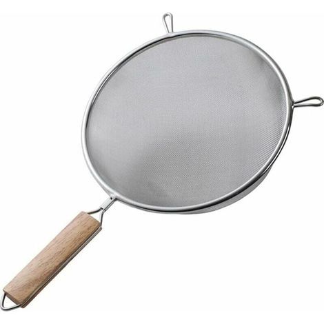Hochwertiges, feinmaschiges Edelstahlsieb, Edelstahl-Mehlsieb mit feinmaschigem Griff, feinmaschiges Sieb mit Griff, Küchensieb zum Abtropfen. (1/5)