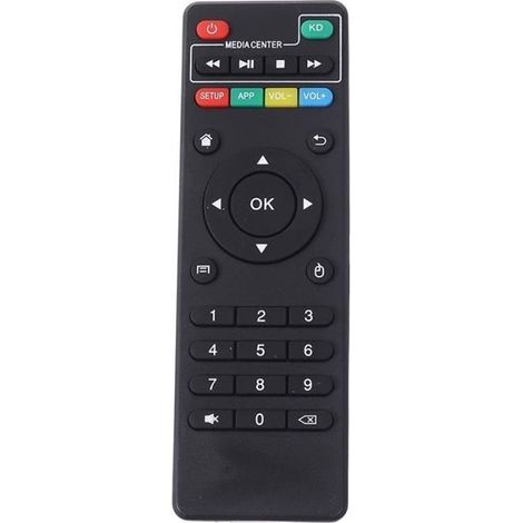Color negro. Mando a distancia universal por infrarrojos para X96 mini X96W, Android TV Box, con función KD. (1/4)