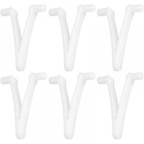 6pcs Piscine d'approvisionnement Papillon v Clip pour Piscine Spa Brosse Feuille râteau Feuille Skimmer tête d'aspirateur pour Nettoyage de Piscine (1/5)