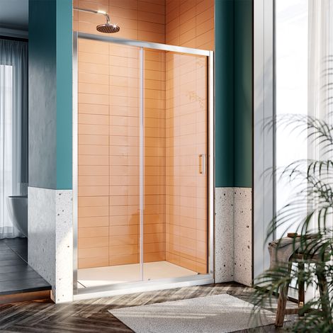 SONNI 110cm Duschkabine Schiebetür Duschraum mit Schwingtür Duschtür Nischentür Duschwand Glas Duschabtrennung (1/5)