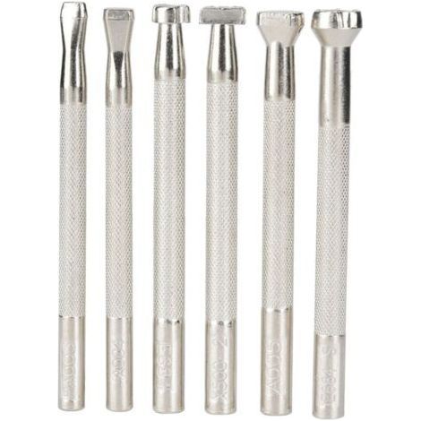 Lot de 6 outils de sculpture sur cuir antidérapants avec motif imprimé poisson et poignée pour bricolage (imprimé poisson) (1/5)
