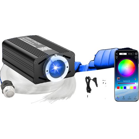 Luci a fibra ottica, ad attivazione sonora, con telecomando, Standard-a, 500 pezzi x 0,029 pollici x 2 m (1/2)
