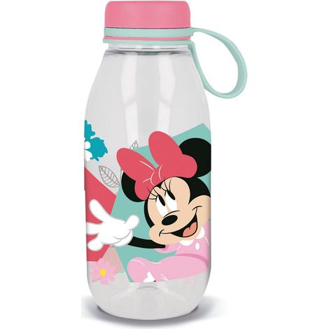 Disney Borraccia Ecozen trasparente per bambine in tritan Minnie 460 ml con cappuccio e manico in silicone (1/2)