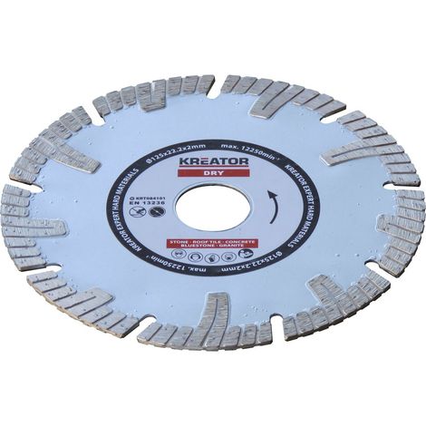 Disco diamantato in cemento armato - Alesaggio 22,2 mm 1 disco 125 mm 2,0 mm KREATOR