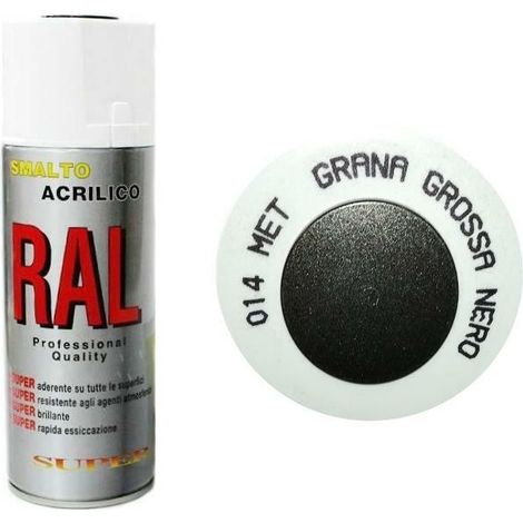 Bomboletta spray metallizzato nero grana grossa acrilico diamantato