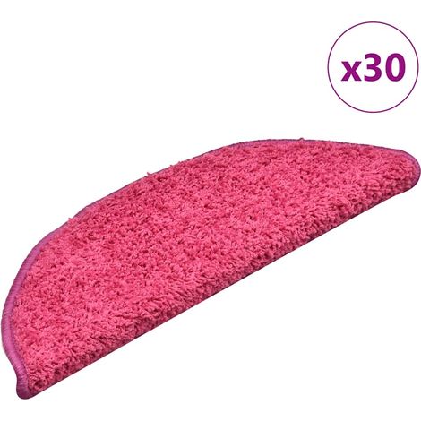 Stufenmatten 30 Stk. 56x17x3 cm Rosa Halbrund vidaXL