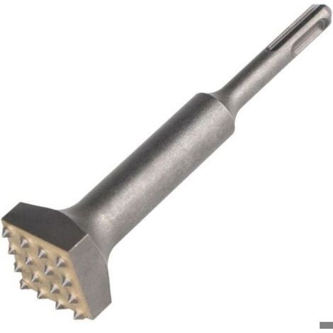 Boucharde SDS Plus 16 dents – Acier haute qualité – Pour burinage sur dalles de ciment, murs et ponts – Compatible outils SDS Plus (1/4)