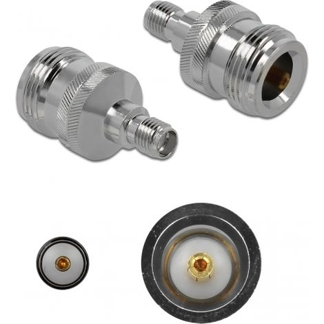 Delock Adaptador N hembra a SMA hembra 10 GHz