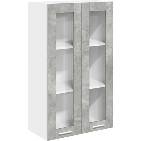 Maison Exclusive - Armadio pensile con porta Grigio cemento 60 x 31 x 100 cm