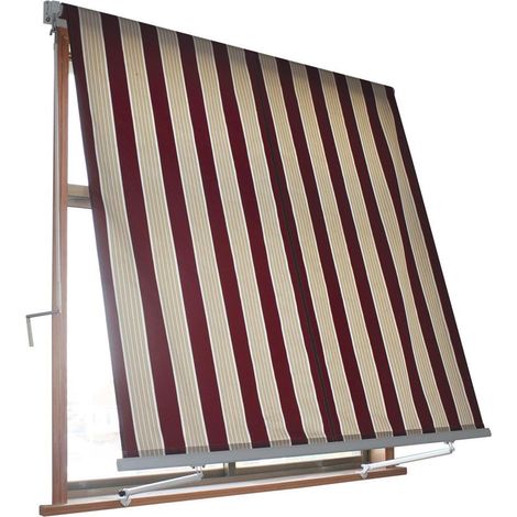 Tenda caduta c/bracci 3x2,45 milos beige/bordeaux - biacchi ettore (1/4)