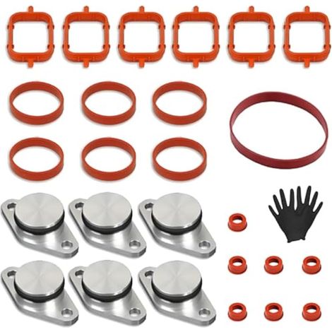 11612246949 Kit de Suppression Clapet Admissiont pour BMW E38 E39 E46 E60 E61 E63 E64 E65 E66 E67 E81 E82 E88 E90 E91 E92 E93 X3 E83 X5 E53 E87 X5 E70 X6 11612246945 22mm Swirl Flap Bondes