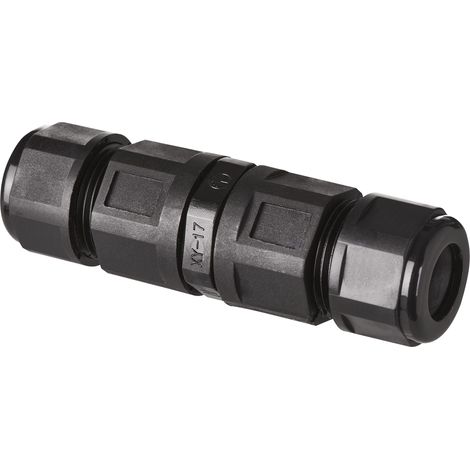 EMOS Connettore per cavo diametro 3 X 0,75 – 2,5 mm2, connettore 2,6 x 9 cm, collegamento cavo, IP68, impermeabile, antipolvere, resistente agli urti, temperatura di utilizzo fino a 85 °C, nero, (1/5)