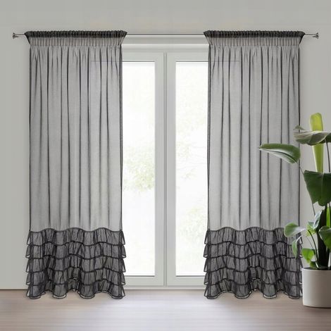 Cortina clásica de poliéster de 140 cm x 250 cm, 1 unidad. (1/5)