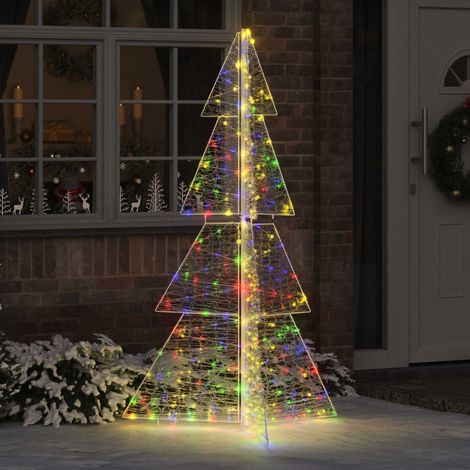 Weihnachtsbaum mit 240 LEDs Mehrfarbig 180 cm Acryl