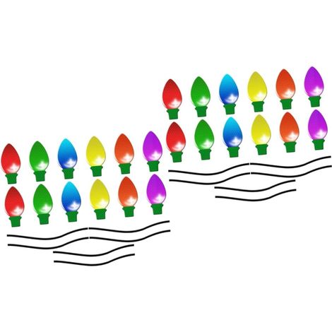 2ensembles Lot de Autocollants Magnétiques Réfléchissants Ampoule pour Décoration De Voiture Autocollants Lumineux Magnétiques pour Métallique pour Noël Et Décorations (1/5)
