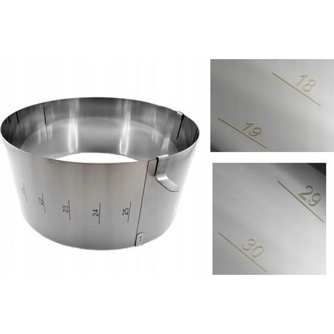Bordure à gâteau ajustable, moule à gâteau, graduation 18-30, hauteur 15 cm