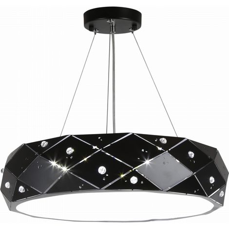 Suspension LED Candellux Glance Ø30 noire 17W 4000K (1/2)