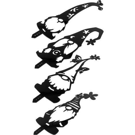 Pi ces Piquet D coratif Acrylique de Gnomes Noirs pour (1/5)