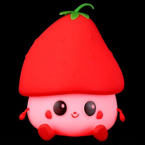 Veilleuse Fraise Silicone Mignonne Lampe Chevet Compacte USB (1/5)