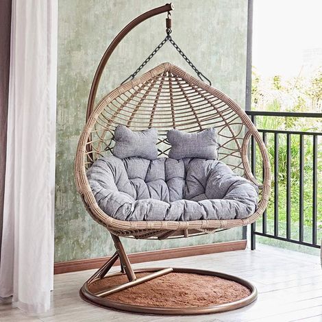 Steel hanging chair chain with 2 carabiners, heavy-duty chain kit for porch swing (66 cm) (1/5)