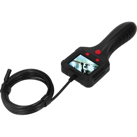Endoscope portatif à écran IPS HD 2,4 pouces, caméra inspection flexible étanche IP67 avec éclairage LED 6 lumières, câble 2m, 2600mAh, pour canalisation et auto (1/5)