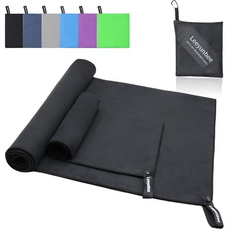 Lot de 2 Serviettes en Microfibre, 160 x 80 cm et 80 x 40 cm (1/5)