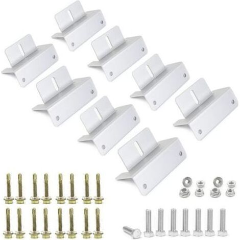 Lot de 8 supports de panneau solaire Z avec écrous et vis, pour montage sur toit de caravane, murs, bateaux, toits (1/5)