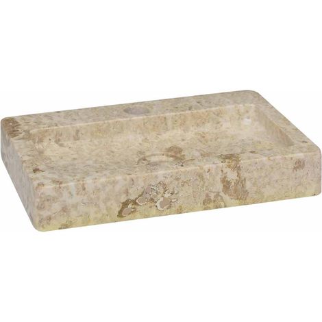 Lavabo mural crème 38x24x6,5 cm marbre