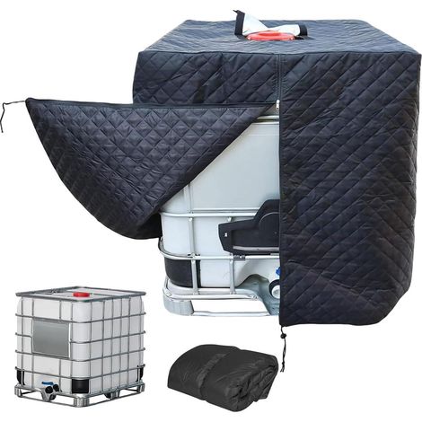 Housse isotherme pour cuve IBC 1000L, protection hivernale, tissu Oxford 210D, fermeture éclair (1/5)