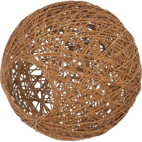 Lustre globe, lampe décorative pour la maison, plafonnier, abat-jour en osier tressé, protection pour lampe de table (1/5)
