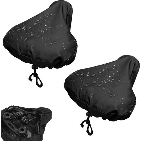 Stück Fahrradsattel Überzug, Wasserdichter Sattelschutz und Regenschutz, Elastische Passform für Die meisten Fahrradsattel, Sattelabdeckung gegen Regen (1/5)