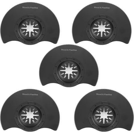 Lames de scie oscillantes, 5 pièces Multitool Kit de Lames de scie à dégagement Rapide pour réparer la Coupe (1/4)