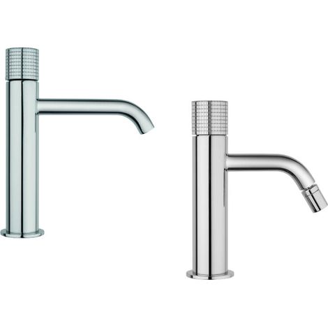 Set rubinetti lavabo e bidet Jacuzzi Rubinetteria Armonia Grip cromati per piletta click clack (1/4)