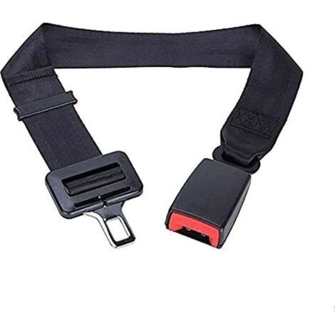 Extensor de cinturón de seguridad, hebilla de cinturón de seguridad para vehículos, ajustador de abrazadera para relajación del cuello, soporte cómodo para los hombros (80 cm, negro) (1/4)