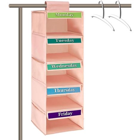 Organisateur Vêtements Rangement Habits 5 Étagères,Organisateur (1/5)