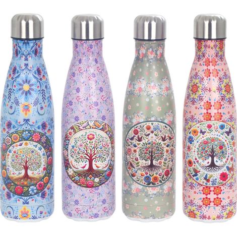 Borsa termica Albero della Vita dal design esclusivo, isolamento in acciaio inox, ideale per bevande calde e fredde