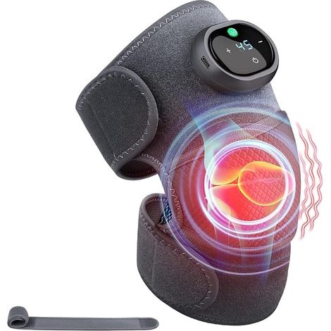 Masseur chauffant pour le coude, l'épaule et le genou, masseur de compression portable pour soulager la douleur
