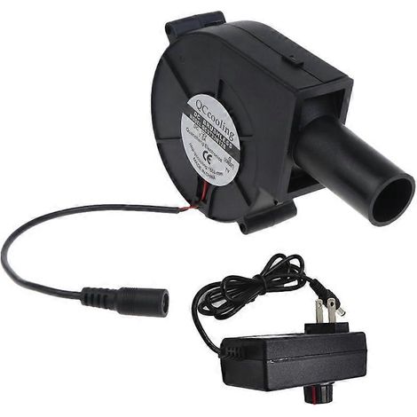 12V BBQRotateur d'Air avec Adaptateur de Contrôleur de Vitesse Variable 100-240V AC pour Souffleur de Ventilateur de Barbecue
