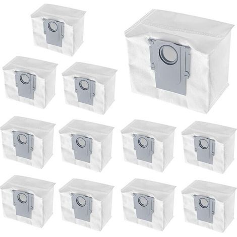 Pack of 12 dust bags compatible with S7 MaxV Ultra, S7 Pro Ultra, Q5+, Q7+, Q7 Max+ robot vacuum cleaners, large capacity 3L disposable replacement bags (12)-LIAIKI