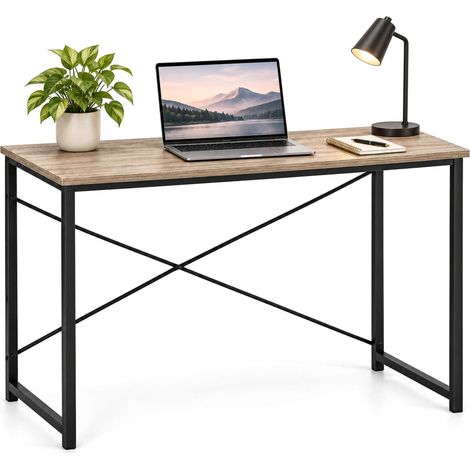 Scrivania Salvaspazio per PC, Misura 100x40x72 cm - Tavolo Ausiliario con Piano in MDF e Telaio in Acciaio - Per ufficio e studio (1/5)