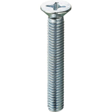 VITI A METALLO TESTA PIANA 6X 40 ZINCATO. Prezzo per 1 pezzo. (1/2)