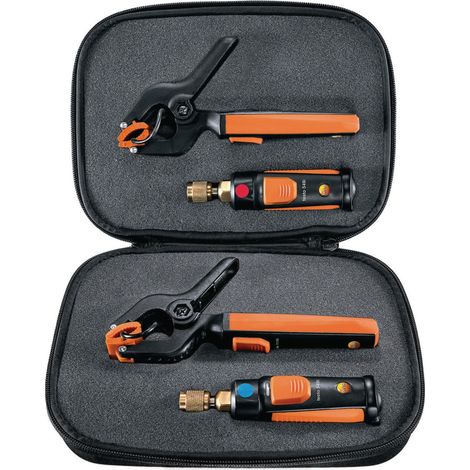 Testo – Manomètre chauffage central haute pression – Filetage plomberie 1/4'' – Kit Smart Probes pour climatisation et réfrigération