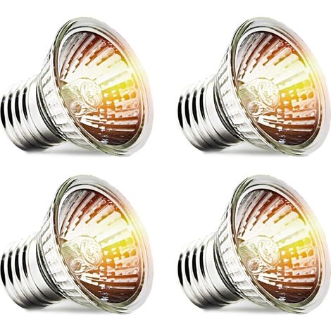 Lot de 4 lampes chauffantes solaires 50W pour terrarium de reptiles. (1/5)