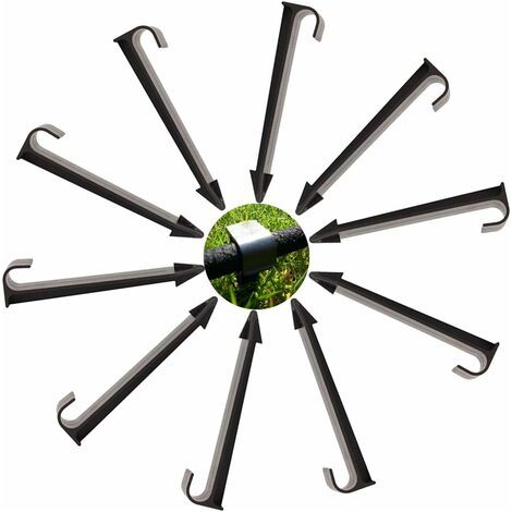 Schlauchanker-Erdspieße zur Befestigung von Gartenschläuchen, 50 Stück (1/4)